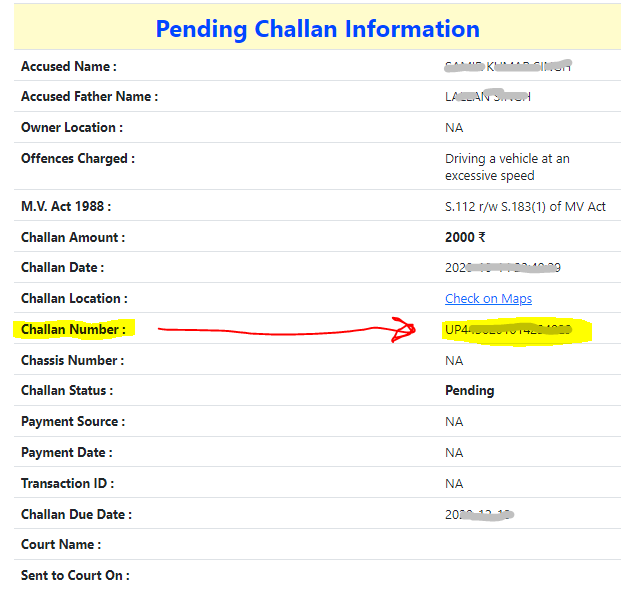 How to check challan number by registration number Vehicle details Info