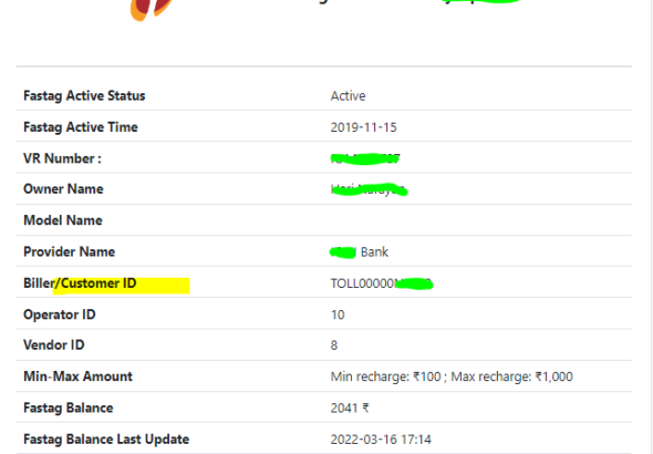 Realtime Fastag Enquiry Using Vehicle Number